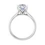 Sapphire Row Lab-Grown Oval Diamond Cathedral Solitaire Engagement Ring - 14K White Gold, 2 1/2 ctw (view 2)