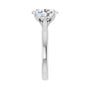 Sapphire Row Lab-Grown Oval Diamond Cathedral Solitaire Engagement Ring - 14K White Gold, 2 1/2 ctw (view 4)