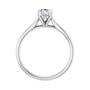 Sapphire Row Lab-Grown Oval Diamond Cathedral Solitaire Engagement Ring - 14K White Gold, 3/4 ctw (view 2)