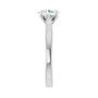 Sapphire Row Lab-Grown Oval Diamond Cathedral Solitaire Engagement Ring - 14K White Gold, 3/4 ctw (view 4)