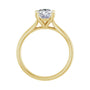 Sapphire Row Lab-Grown Oval Diamond Cathedral Solitaire Engagement Ring - 14K Yellow Gold, 1 3/4 ctw (view 2)