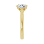Sapphire Row Lab-Grown Oval Diamond Cathedral Solitaire Engagement Ring - 14K Yellow Gold, 1 3/4 ctw (view 4)