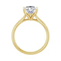 Sapphire Row Lab-Grown Oval Diamond Cathedral Solitaire Engagement Ring - 14K Yellow Gold, 2 1/2 ctw (view 2)