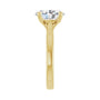 Sapphire Row Lab-Grown Oval Diamond Cathedral Solitaire Engagement Ring - 14K Yellow Gold, 2 1/2 ctw (view 4)