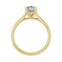 Sapphire Row Lab-Grown Oval Diamond Cathedral Solitaire Engagement Ring - 14K Yellow Gold, 1 ctw (view 2)