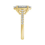 Sapphire Row Lab-Grown Oval Diamond Claw-Prong Accented Engagement Ring - 14K Yellow Gold, 3 1/3 ctw (view 4)