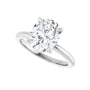 Sapphire Row Lab-Grown Oval Diamond Claw-Prong Engagement Ring - 14K White Gold, 2 1/2 ctw (view 5)