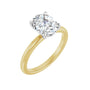 Sapphire Row Lab-Grown Oval Diamond Claw-Prong Engagement Ring - 14K Yellow & White Gold, 1 1/2 ctw
