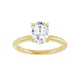 Sapphire Row Lab-Grown Oval Diamond Claw-Prong Engagement Ring - 14K Yellow Gold, 1 ctw (view 3)