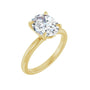 Sapphire Row Lab-Grown Oval Diamond Claw-Prong Engagement Ring - 14K Yellow Gold, 2 1/2 ctw