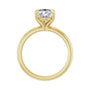 Sapphire Row Lab-Grown Oval Diamond Claw-Prong Engagement Ring - 14K Yellow Gold, 2 1/2 ctw (view 2)