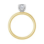 Sapphire Row Lab-Grown Oval Diamond Claw-Prong Hidden Halo-Style Engagement Ring - 14K Yellow & White Gold, 1 ctw (view 2)