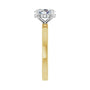 Sapphire Row Lab-Grown Oval Diamond Claw-Prong Hidden Halo-Style Engagement Ring - 14K Yellow & White Gold, 1 ctw (view 4)