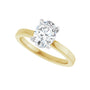 Sapphire Row Lab-Grown Oval Diamond Claw-Prong Hidden Halo-Style Engagement Ring - 14K Yellow & White Gold, 1 ctw (view 5)