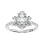 Sapphire Row Lab-Grown Oval Diamond Claw-Prong Three-Stone Engagement Ring - 14K White Gold, 2 3/4 ctw (view 3)