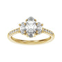 Sapphire Row Lab-Grown Oval Diamond Claw-Prong Three-Stone Engagement Ring - 14K Yellow Gold, 1 1/2 ctw (view 3)