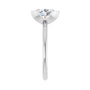Sapphire Row Lab-Grown Oval Diamond Half-Bezel Engagement Ring - 14K White Gold, 1 1/2 ctw (view 4)