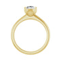 Sapphire Row Lab-Grown Oval Diamond Half-Bezel Engagement Ring - 14K Yellow Gold, 1 ctw (view 2)