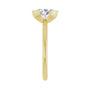 Sapphire Row Lab-Grown Oval Diamond Half-Bezel Engagement Ring - 14K Yellow Gold, 1 ctw (view 4)