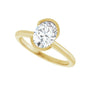 Sapphire Row Lab-Grown Oval Diamond Half-Bezel Engagement Ring - 14K Yellow Gold, 1 ctw (view 5)
