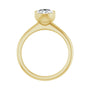 Sapphire Row Lab-Grown Oval Diamond Half-Bezel Engagement Ring - 14K Yellow Gold, 1 1/2 ctw (view 2)