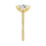 Sapphire Row Lab-Grown Oval Diamond Half-Bezel Engagement Ring - 14K Yellow Gold, 1 1/2 ctw (view 4)