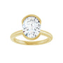 Sapphire Row Lab-Grown Oval Diamond Half-Bezel Engagement Ring - 14K Yellow Gold, 2 1/2 ctw (view 3)