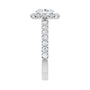 Sapphire Row Lab-Grown Oval Diamond Halo-Style Engagement Ring - 14K White Gold, 1 1/2 ctw (view 4)