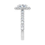 Sapphire Row Lab-Grown Oval Diamond Halo-Style Engagement Ring - 14K White Gold, 1 3/4 ctw (view 4)