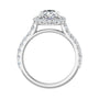Sapphire Row Lab-Grown Oval Diamond Halo-Style Engagement Ring - 14K White Gold, 2 1/3 ctw (view 2)