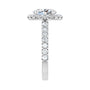 Sapphire Row Lab-Grown Oval Diamond Halo-Style Engagement Ring - 14K White Gold, 2 1/3 ctw (view 4)
