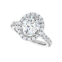 Sapphire Row Lab-Grown Oval Diamond Halo-Style Engagement Ring - 14K White Gold, 2 1/3 ctw (view 5)