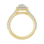 Sapphire Row Lab-Grown Oval Diamond Halo-Style Engagement Ring - 14K Yellow Gold, 1 1/2 ctw (view 2)