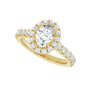 Sapphire Row Lab-Grown Oval Diamond Halo-Style Engagement Ring - 14K Yellow Gold, 1 1/2 ctw (view 5)