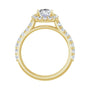 Sapphire Row Lab-Grown Oval Diamond Halo-Style Engagement Ring - 14K Yellow Gold, 1 3/4 ctw (view 2)