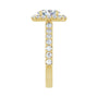 Sapphire Row Lab-Grown Oval Diamond Halo-Style Engagement Ring - 14K Yellow Gold, 1 3/4 ctw (view 4)