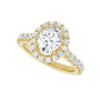 Sapphire Row Lab-Grown Oval Diamond Halo-Style Engagement Ring - 14K Yellow Gold, 1 3/4 ctw (view 5)