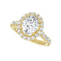 Sapphire Row Lab-Grown Oval Diamond Halo-Style Engagement Ring - 14K Yellow Gold, 2 1/3 ctw (view 5)