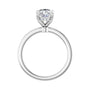 Sapphire Row Lab-Grown Oval Diamond Hidden Halo-Style Engagement Ring - 14K White Gold, 1 1/2 ctw (view 2)