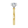 Sapphire Row Lab-Grown Oval Diamond Hidden Halo-Style Engagement Ring - 14K Yellow & White Gold, 1 ctw (view 4)
