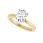 Sapphire Row Lab-Grown Oval Diamond Hidden Halo-Style Engagement Ring - 14K Yellow & White Gold, 1 ctw (view 5)