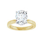 Sapphire Row Lab-Grown Oval Diamond Hidden Halo-Style Engagement Ring - 14K Yellow & White Gold, 2 1/4 ctw (view 3)