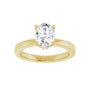 Sapphire Row Lab-Grown Oval Diamond Hidden Halo-Style Engagement Ring - 14K Yellow Gold, 1 ctw (view 3)