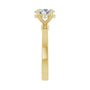 Sapphire Row Lab-Grown Oval Diamond Hidden Halo-Style Engagement Ring - 14K Yellow Gold, 1 ctw (view 4)