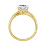 Sapphire Row Lab-Grown Oval Diamond Low-Profile Solitaire Engagement Ring - 14K Yellow Gold, 2 1/2 ctw (view 2)