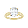 Sapphire Row Lab-Grown Oval Diamond Low-Profile Solitaire Engagement Ring - 14K Yellow Gold, 2 1/2 ctw (view 3)