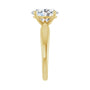 Sapphire Row Lab-Grown Oval Diamond Low-Profile Solitaire Engagement Ring - 14K Yellow Gold, 2 1/2 ctw (view 4)