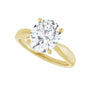 Sapphire Row Lab-Grown Oval Diamond Low-Profile Solitaire Engagement Ring - 14K Yellow Gold, 2 1/2 ctw (view 5)