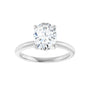 Sapphire Row Lab-Grown Oval Diamond Solitaire Engagement Ring - 14K White Gold, 1 1/2 ctw (view 3)