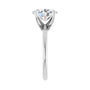 Sapphire Row Lab-Grown Oval Diamond Solitaire Engagement Ring - 14K White Gold, 2 1/2 ctw (view 4)